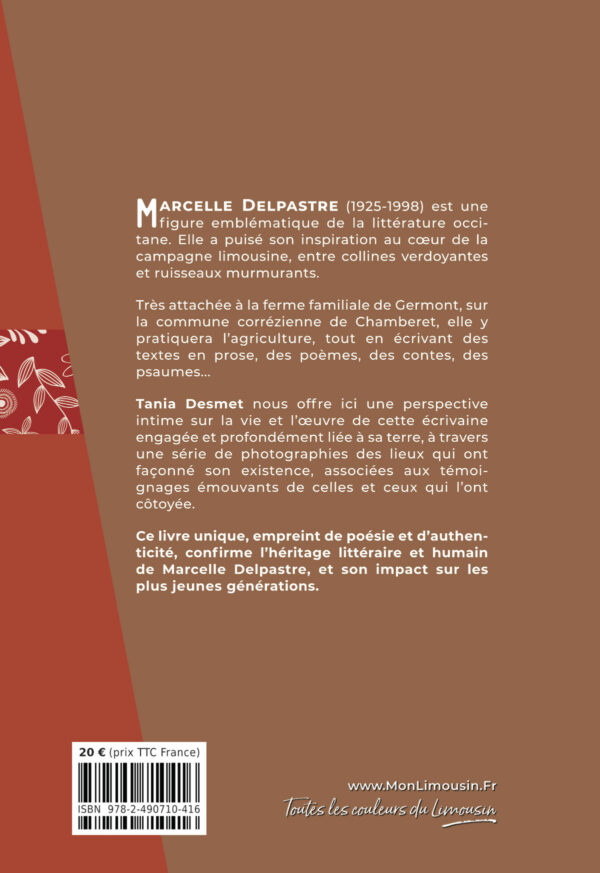 Livre photos de Tania Desmet sur Marcelle Delpastre
