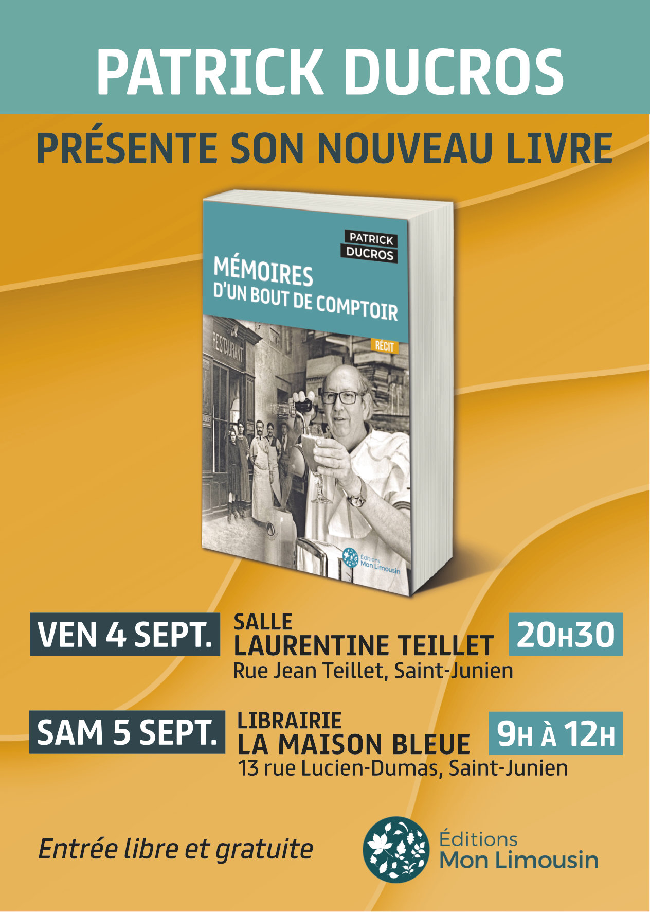 Lire la suite à propos de l’article Patrick Ducros présente son nouveau livre à Saint-Junien
